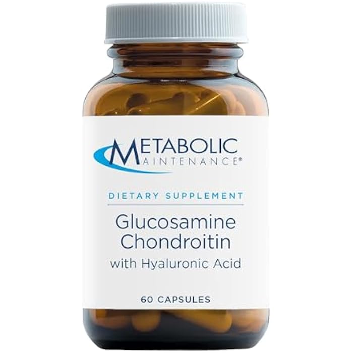 Metabolic Maintenance Glucosamine Chondroitin 1000mg with Hyaluronic Acid - Glucosamine Complex Supplement for Women + Men, Cartilage Health, Tissue Hydration + Nutritional Support - 60 Capsules - Image 1