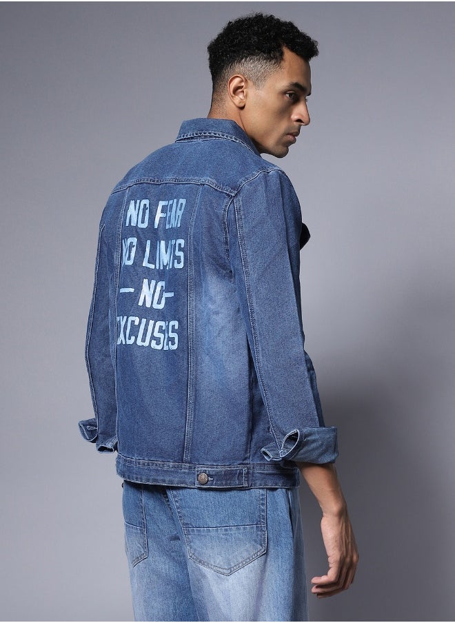 HIGH STAR Men Blue Denim Jacket  - Image 3