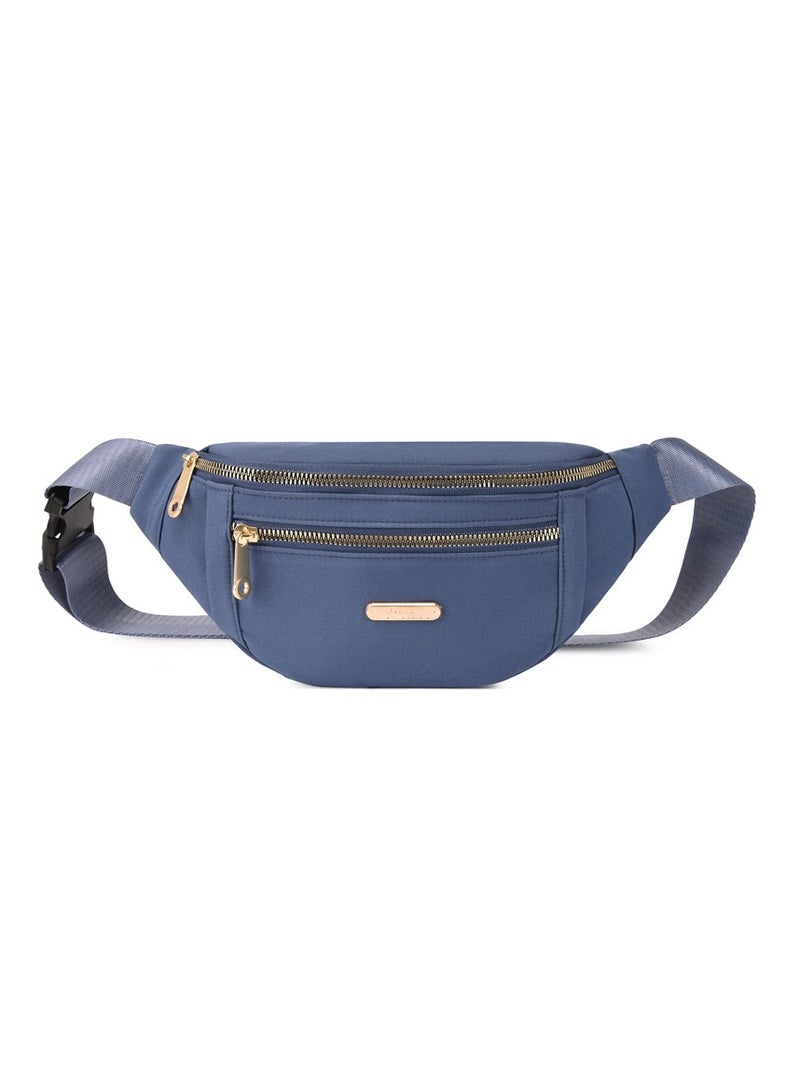 MIXDE Light-weight Waist Pack Travel walking Hiking Crossbody Waist Bag for Women Pack Belt Bag Wallet Easy Carry Blue  - Image 1
