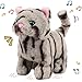 Easfan Walking Kitty Plush Toy Electric Interactive Cat Stuffed Animal Meowing Tail Wagging Head Nodding Cat Pet Toy Animated Kitten Birthday for Kids Toddlers9 - Image 2