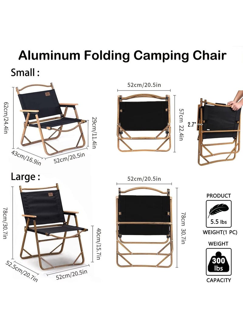 Generic Folding Camping Chair, Lightweight Camping Backpack Chair Foldable, Portable Beach Chair For Camping Hiking Travel Beach Picnic BBQ Outdoor  (Black)  - Image 3