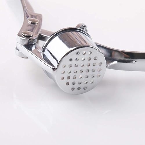 BLLUEX Stainless Steel Hand Press Garlic Crusher for Kitchen Cooking | Multi-Function Manual Pressed Mincer Cutter for Garlic & Ginger | Easy to Squeeze & Clean for Kitchen (Silver) - Image 5