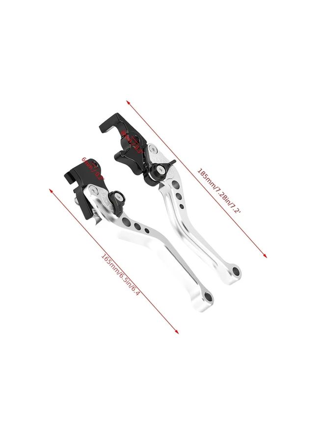Blue Adjustable Aluminum Alloy Handlebar Brake Levers 2 Pack for Motorcycles Electric Bikes Scooters Durable Ergonomic Design Textured Grip Adjustable Angles Precise Control - Image 2
