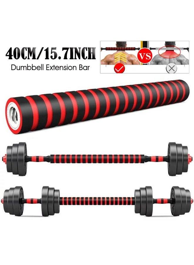 Canadel Adjustable Dumbbell & Barbell Set 20KG, Stainless Steel Handles with Deep Tread, PE Coated Weight Plates, Home Gym Strength Training Equipment with Connector Bar - Image 4