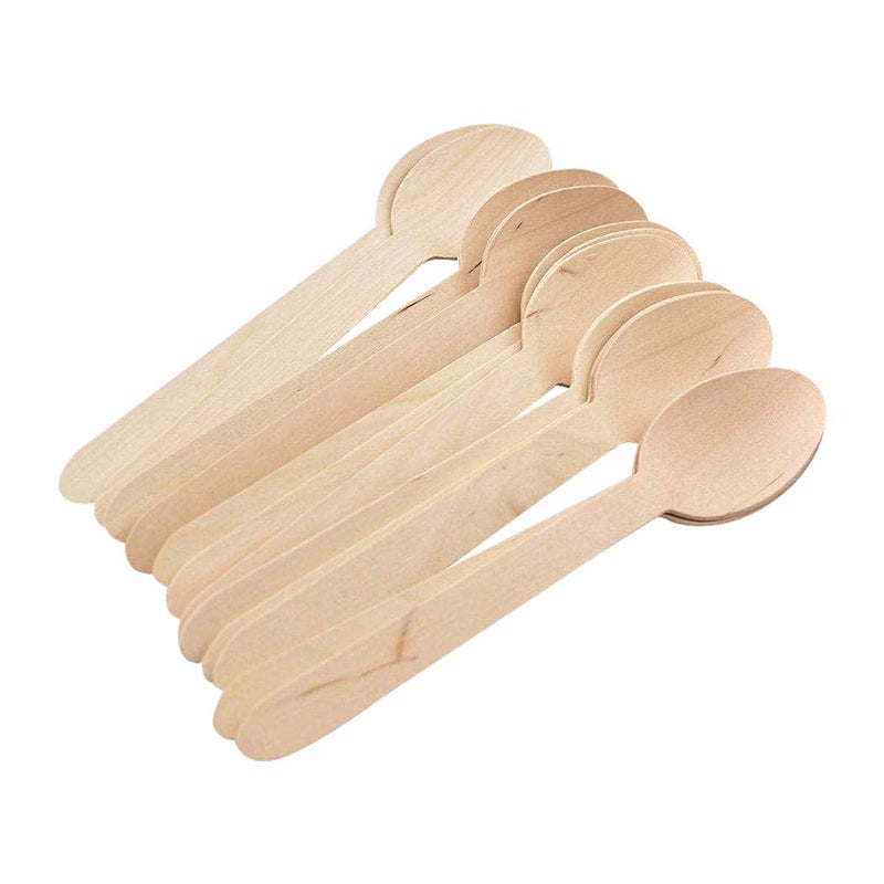 Avenn Disposable Wooden Spoon 140 mm Mini Taster Spoon Pastry Ice Cream Spoon Eco Friendly Bio Degradable for Home Use Dining Spoons Ideal for Kids Birthday Wedding Party 400 - Image 5