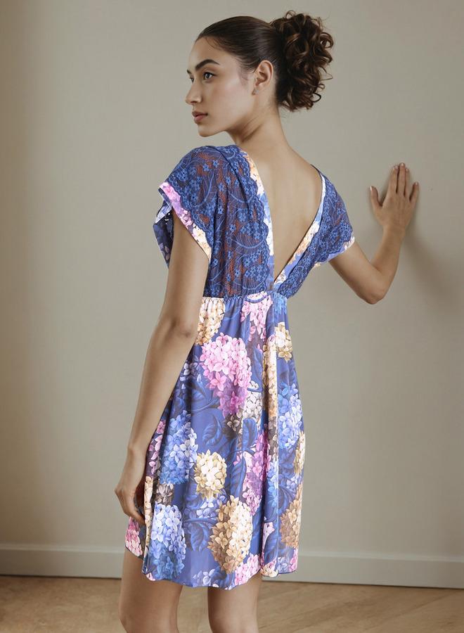 Splash FAV Floral Print Night Dress with Thongs - Image 2