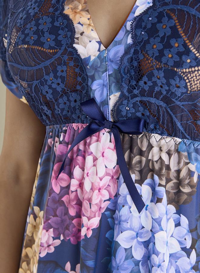 Splash FAV Floral Print Night Dress with Thongs - Image 5