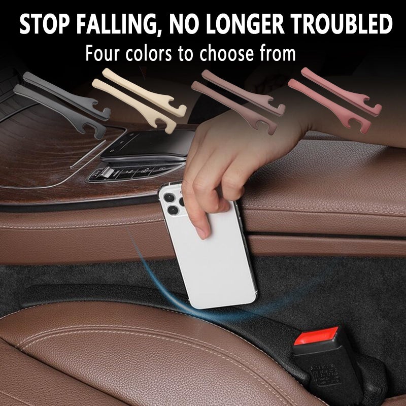 Uootill Car Seat Gap Filler Set Of 2 Seat Gap Organizer  No Drop Seat Guard Car Seat Accessories Drop Seat Gap Fillers Between Seat And Console Stop Things From Dropping (Beige) - Image 3