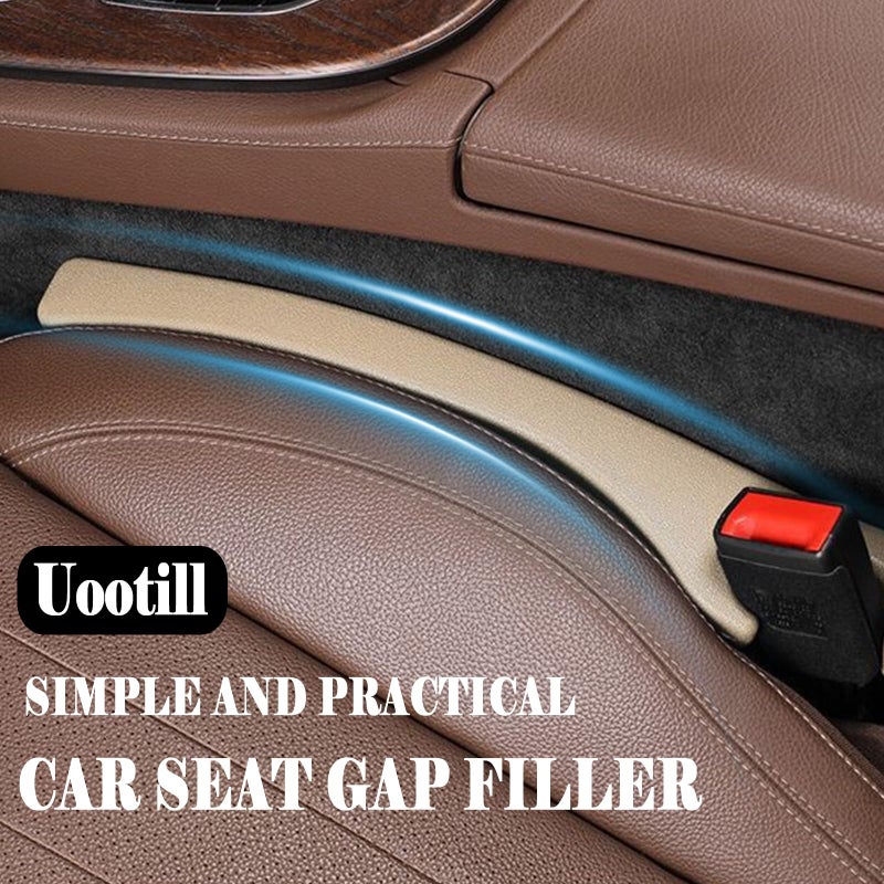Uootill Car Seat Gap Filler Set Of 2 Seat Gap Organizer  No Drop Seat Guard Car Seat Accessories Drop Seat Gap Fillers Between Seat And Console Stop Things From Dropping (Beige) - Image 2