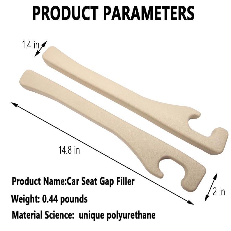 Uootill Car Seat Gap Filler Set Of 2 Seat Gap Organizer  No Drop Seat Guard Car Seat Accessories Drop Seat Gap Fillers Between Seat And Console Stop Things From Dropping (Beige) - Image 5
