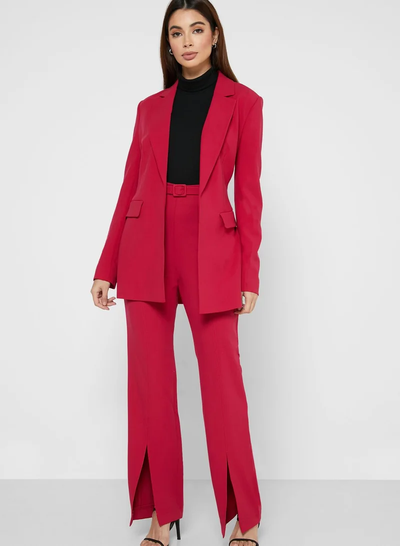 French Connection Alia Belted Split Hem Pants