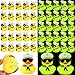 Simgoing 48 Pcs Glow in The Dark Cruise Duck Bulk with Sunglasses for Cruise Ship Tiny Rubber Sailing Ducks Squeaky Nautical Bath Floating Toy for Birthday Party Baby Shower Prize Carnival Gift - Image 2
