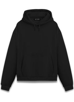 Black Unisex Oversize Fit Cotton Hooded Sweatshirt - pzsku/Z5B757E55D3AC99E2441DZ/45/_/1740644183/980f26df-89e0-4a4c-837f-944d3a24ba52