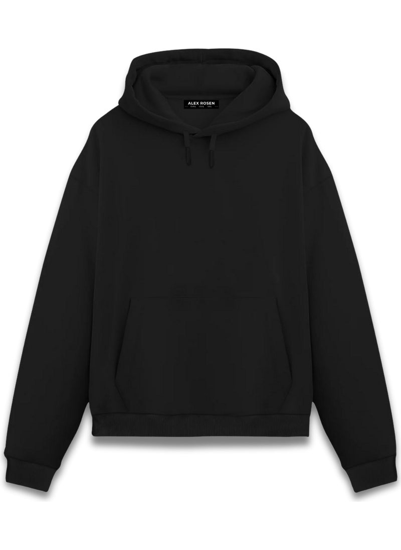 Black Unisex Oversize Fit Cotton Hooded Sweatshirt - pzsku/Z5B757E55D3AC99E2441DZ/45/_/1740644183/980f26df-89e0-4a4c-837f-944d3a24ba52