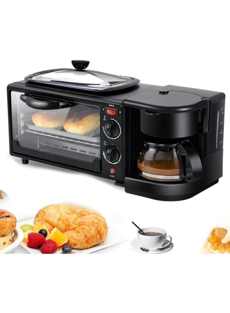 3 in 1 Multifunctional Breakfast Preparation Set Fryer Oven and Coffee Maker 12L Capacity 2800W