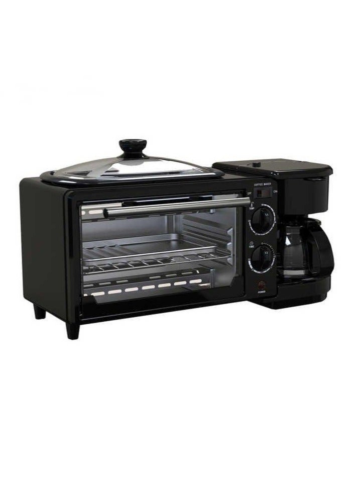 3 in 1 Multifunctional Breakfast Preparation Set Fryer Oven and Coffee Maker 12L Capacity 2800W