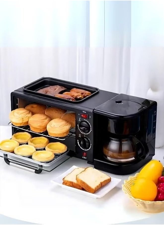 SILVER CREST 3 in 1 Multifunctional Breakfast Preparation Set Fryer Oven and Coffee Maker 12L Capacity 2800W  - Image 3