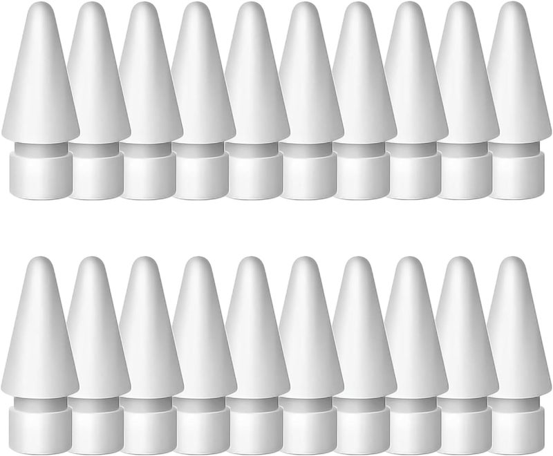 Abiarst Replacement Tips Compatible with Apple Pencil 1st/2nd Gen, Pencil Nibs for iPad Pro Pencil 2/1 Gen (20-Pack) - Image 1