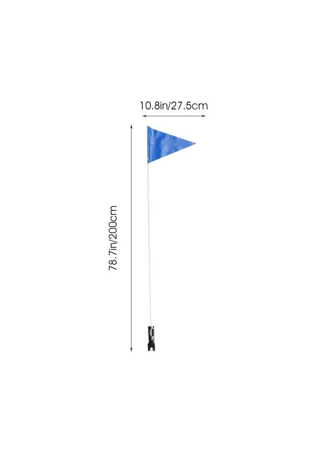 DOITOOL Bike Safety Flag with Pole Heavy Duty Bike Trailer Safety Flag with Mounting Bracket Height Visibility Safety Flag, 78.7 (Blue) - Image 5