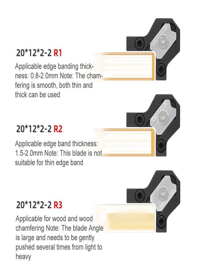 Generic - Chamfer Plane Edge Plane Edge Banding Trimmer Veneer Edge Trimmer Edge Chamfer Burr Scraper for Woodworking - Image 1