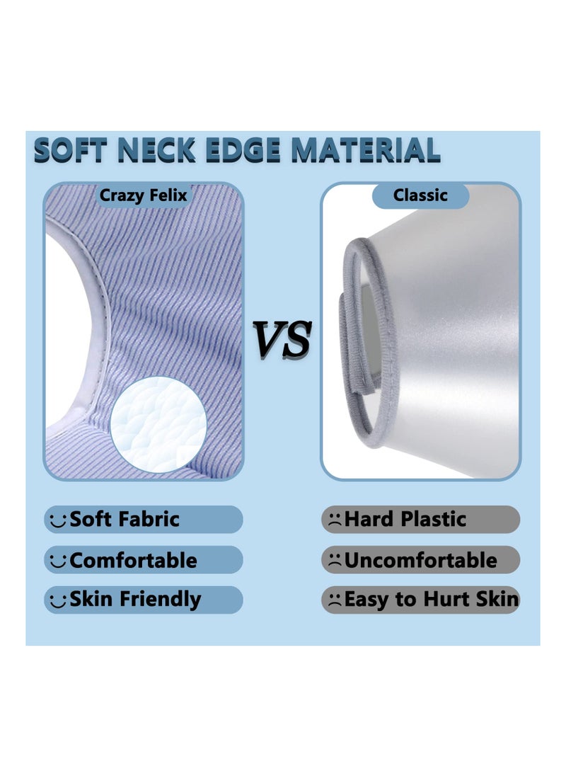 SYOSI - Cat Cone, Adjustable Soft Cone for Cats to Stop Licking and Scratching,7.5In-10In Comfortable Cat Cone Collar with Upgraded PVC Material and Adjustable Velcro for After Surgery Healing Wound - Image 1