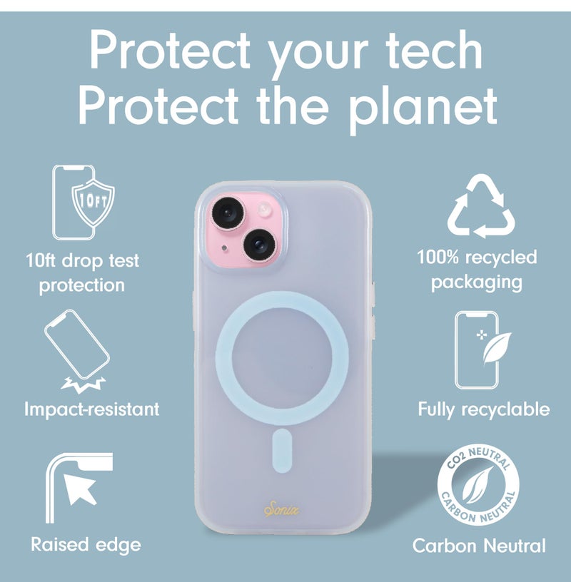 Sonix Protective Phone Case for iPhone 15, 14, 13 | Compatible with Magsafe | 10ft Drop Tested | Jelly Sky Blue - Image 4