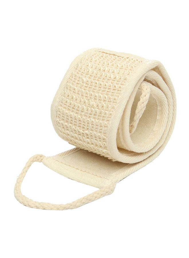 NIBEMINENT Soft Exfoliating Body Back Brush Strap Beige 10centimeter - Image 1