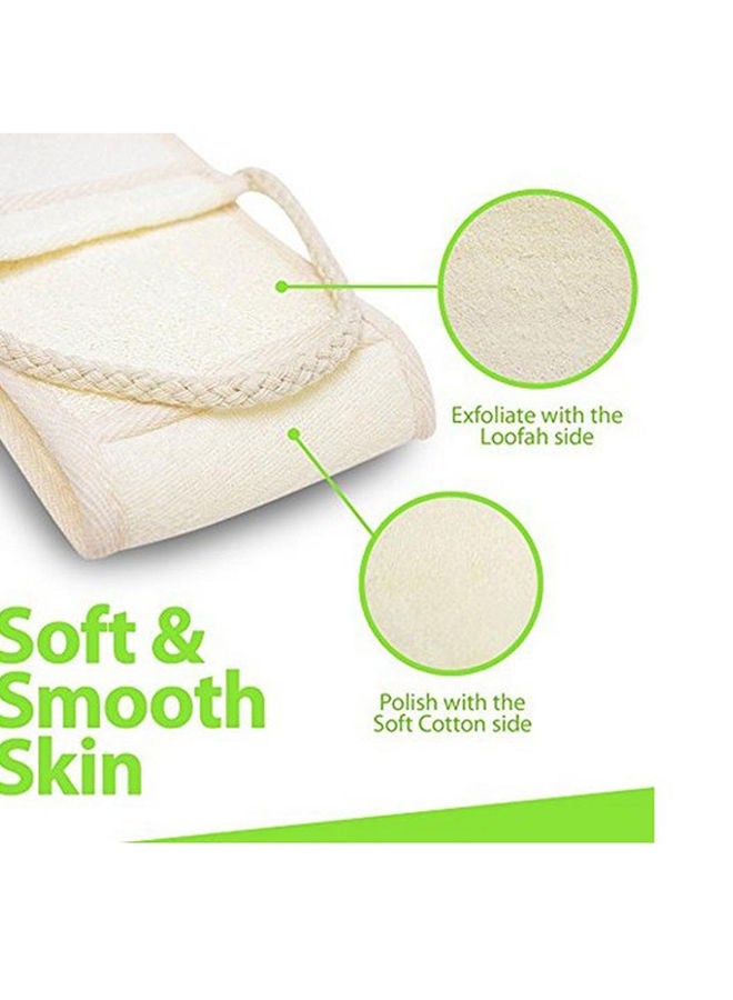 NIBEMINENT Soft Exfoliating Body Back Brush Strap Beige 10centimeter - Image 2