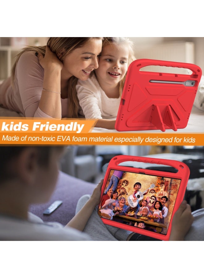 general Tablet Case for Lenovo Tab P12 12.7 Inch (2023), EVA Foam Lightweight Shockproof, Tablet Cover with Handle Stand and Pen Slot Case for Children Firendly - Image 3