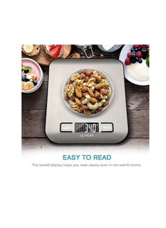 Ultrean Ultrean Digital Food Scale, High Precision Kitchen Scale -5 Units with Tare Function, Stainless Surface (Batteries Included)  - Image 3