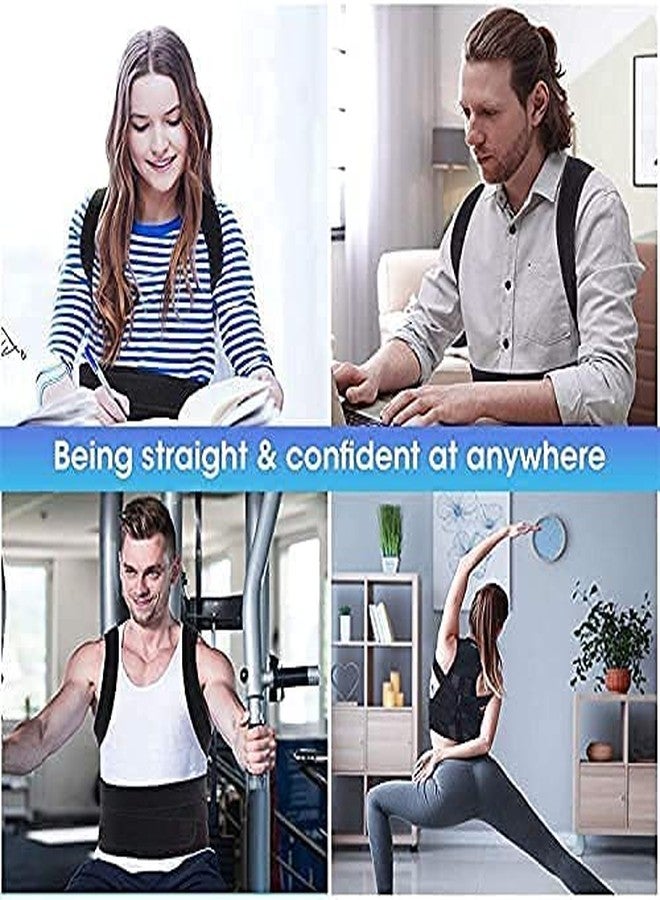 PharmEasy Premium Magnetic Back Brace Posture Corrector For Men Shoulder Support Belt For Men And Women, Belt For Lower & Upper Back Pain Relief With Back Support Plates Man & Woman Universal (Large) - Image 5