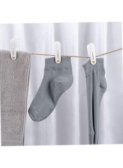 SYOSI 24 PCS Plastic Clothespins Heavy Duty Laundry Clothes Pins Clips Air-Drying Clothing Pin Traceless Clothes Peg Bag Clip Food Package Clip Hanging Clothesline Windproof Hanger for Travel  - Image 4