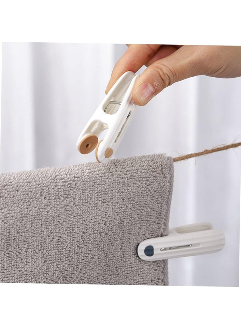 SYOSI 24 PCS Plastic Clothespins Heavy Duty Laundry Clothes Pins Clips Air-Drying Clothing Pin Traceless Clothes Peg Bag Clip Food Package Clip Hanging Clothesline Windproof Hanger for Travel  - Image 2