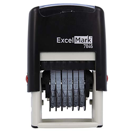 ExcelMark Self-Inking Rubber Number Stamp, Black Numbering Stamp, 6 Digit - Image 3