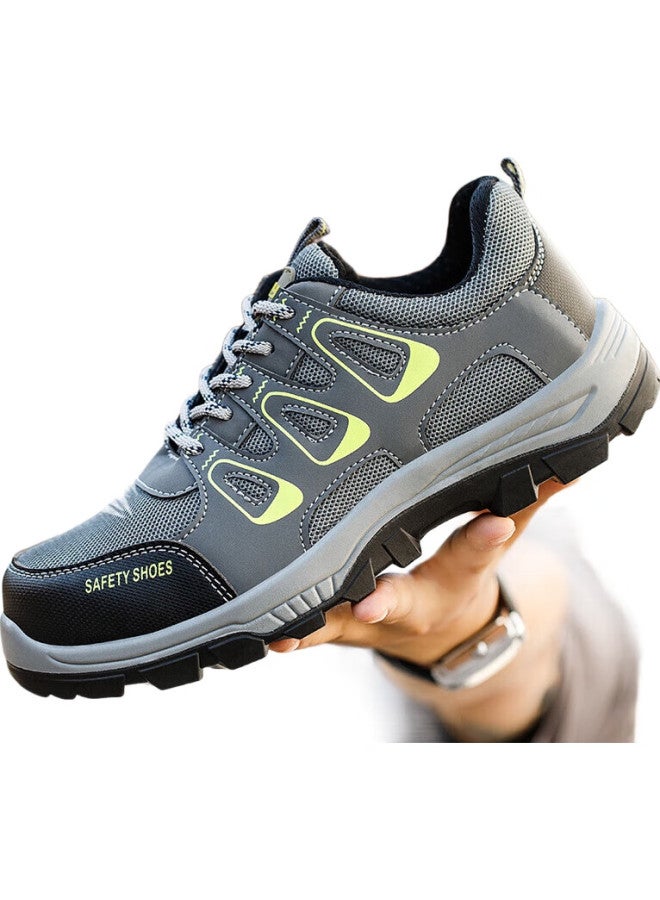 FUCHENG Safety Shoes For Men, Breathable Steel Toe Cap, Anti-Smashing, Anti-Puncture, Wear-Resistant, Protective Work Site Functional Shoes 366 Size 40 - Image 1