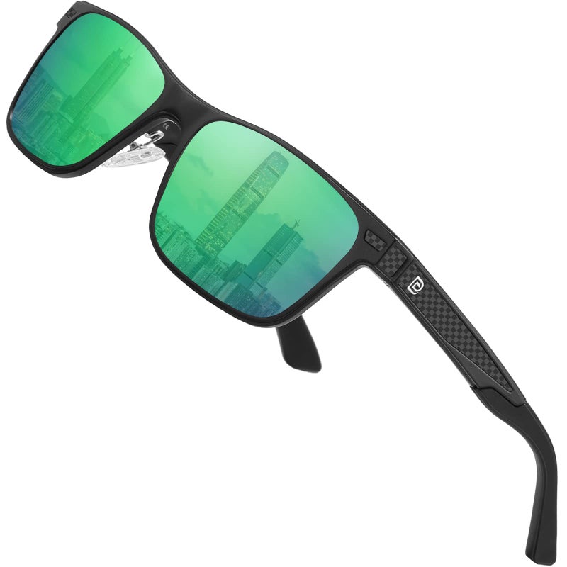 DUCO Polarized Sunglasses for Men Lightweight Carbon Fiber UV400 Protection Square Sun Glasses 8207 - Image 1