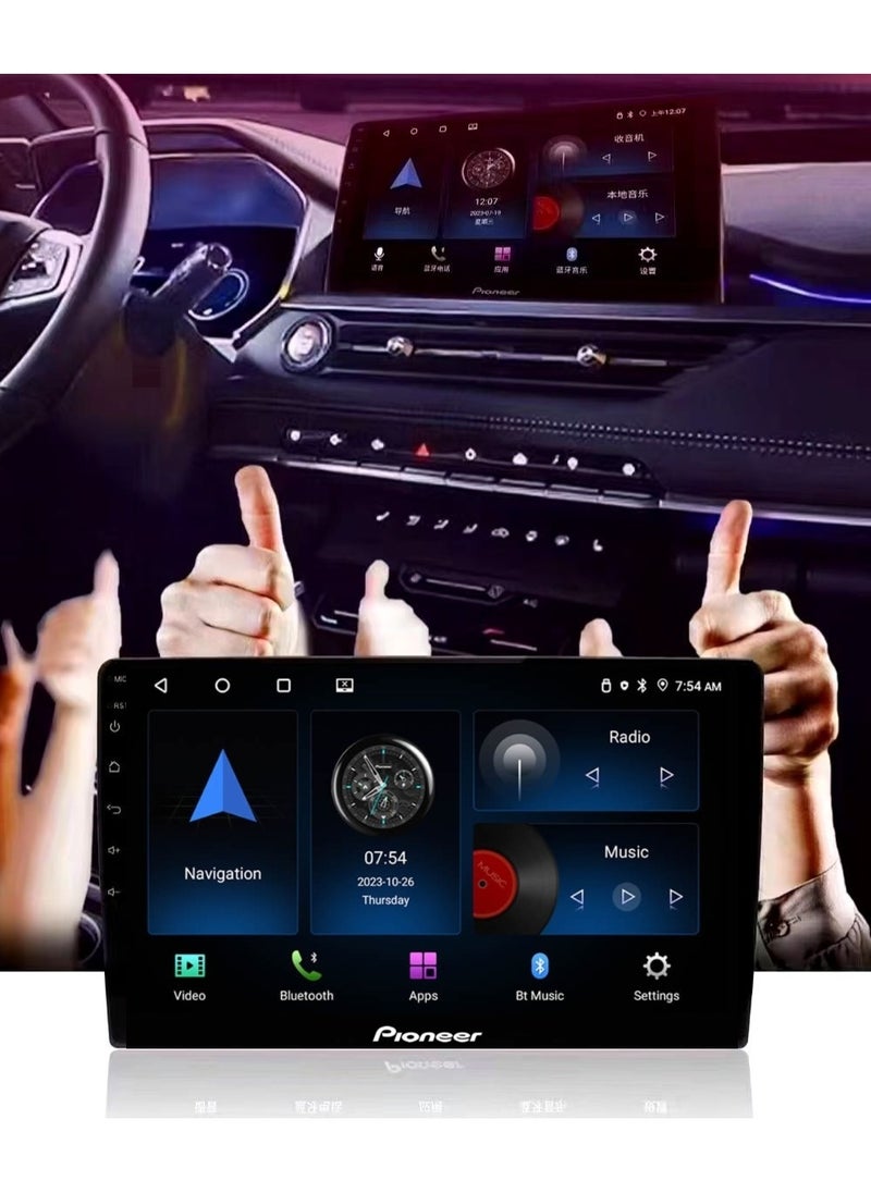 Pioneer - Pioneer Android Car Stereo 10 Inch 2GB RAM 64GB Memory QLED Touch Screen DSP Bluetooth Support Apple Carplay Android Auto Wireless USB YouTube Netflix Google Maps Radio - Image 1