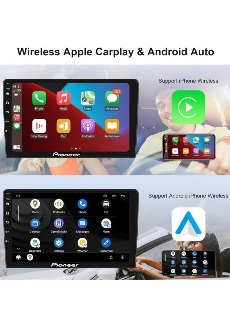 Pioneer - Pioneer Android Car Stereo 10 Inch 2GB RAM 64GB Memory QLED Touch Screen DSP Bluetooth Support Apple Carplay Android Auto Wireless USB YouTube Netflix Google Maps Radio - Image 1