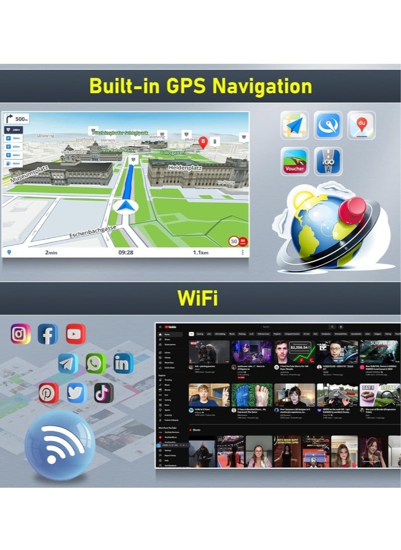 Pioneer - Pioneer Android Car Stereo 10 Inch 2GB RAM 64GB Memory QLED Touch Screen DSP Bluetooth Support Apple Carplay Android Auto Wireless USB YouTube Netflix Google Maps Radio - Image 1