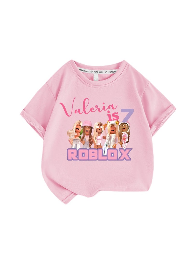 Roblox Unisex Short Sleeve Stylish Top TShirt Tee for Boys Girls Kid Children - Image 1