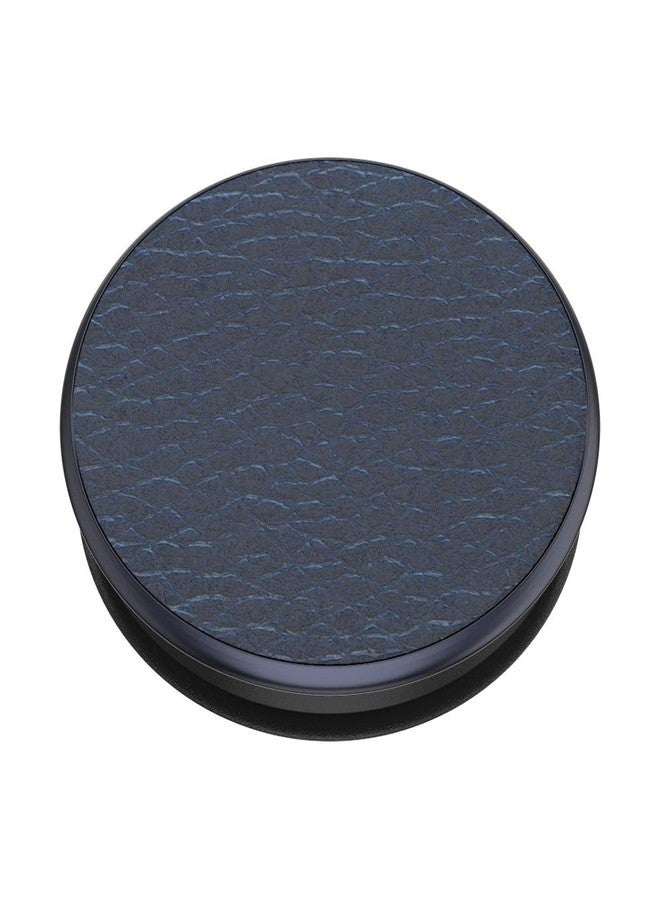 PopSockets: Collapsible Grip and Stand for Phones and Tablets - Pebbled Vegan Leather Prussian Navy - Image 2