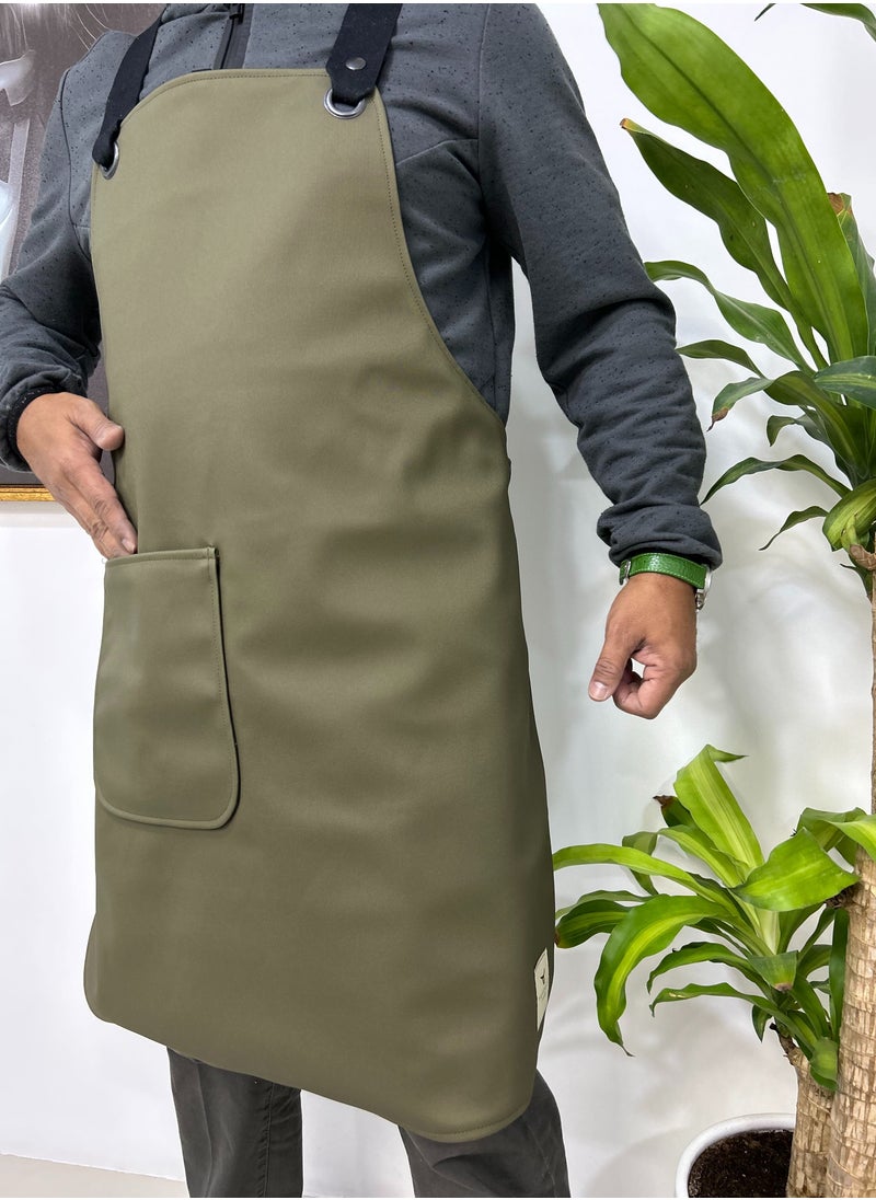 Yako & Co Gardener’s (vegan Smooth Look) Apron - Moss Green (Made in Portugal)  - Image 2