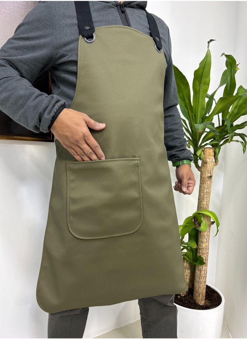 Yako & Co Gardener’s (vegan Smooth Look) Apron - Moss Green (Made in Portugal)  - Image 5