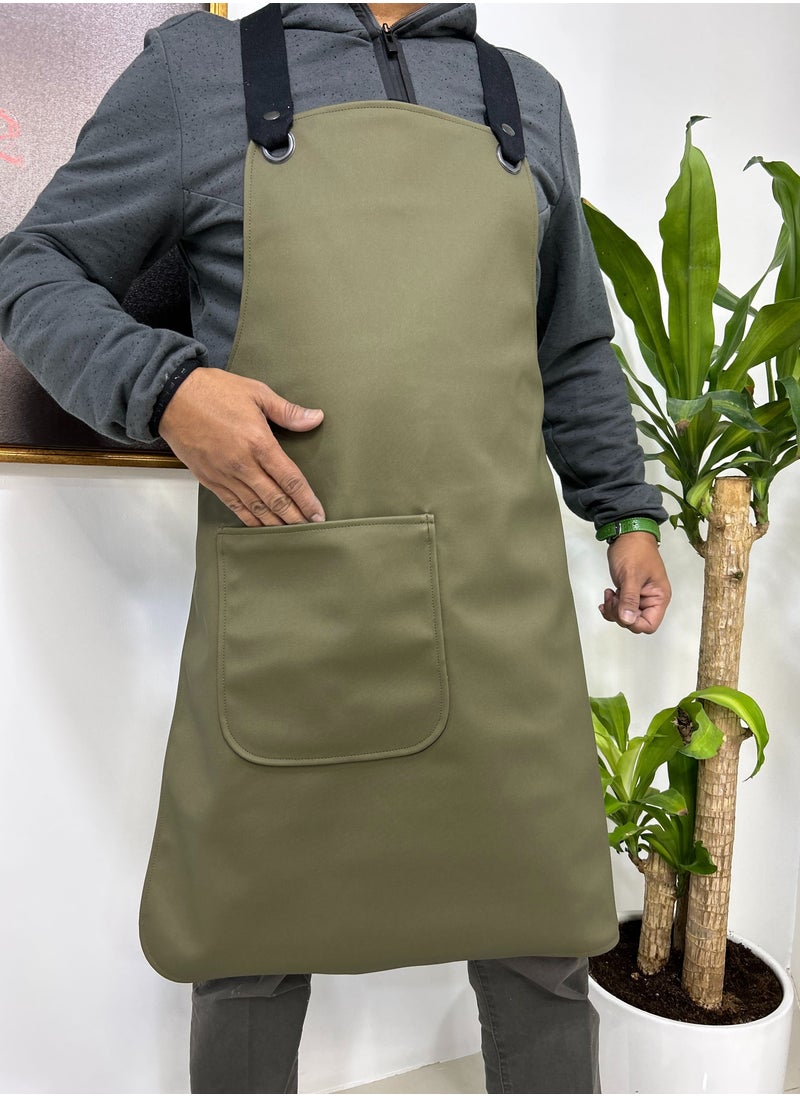 Yako & Co Gardener’s (vegan Smooth Look) Apron - Moss Green (Made in Portugal)  - Image 4