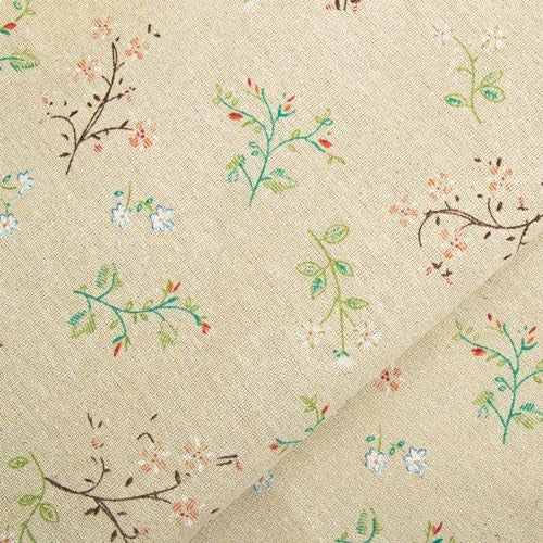 LOVOUS Linen Fabric Floral Pattern by The Yard- Precut 1 Yard 62 Inch Width for Sewing DIY Crafting Quilting Sofa Tablecloth Curtain Cloth - Image 1