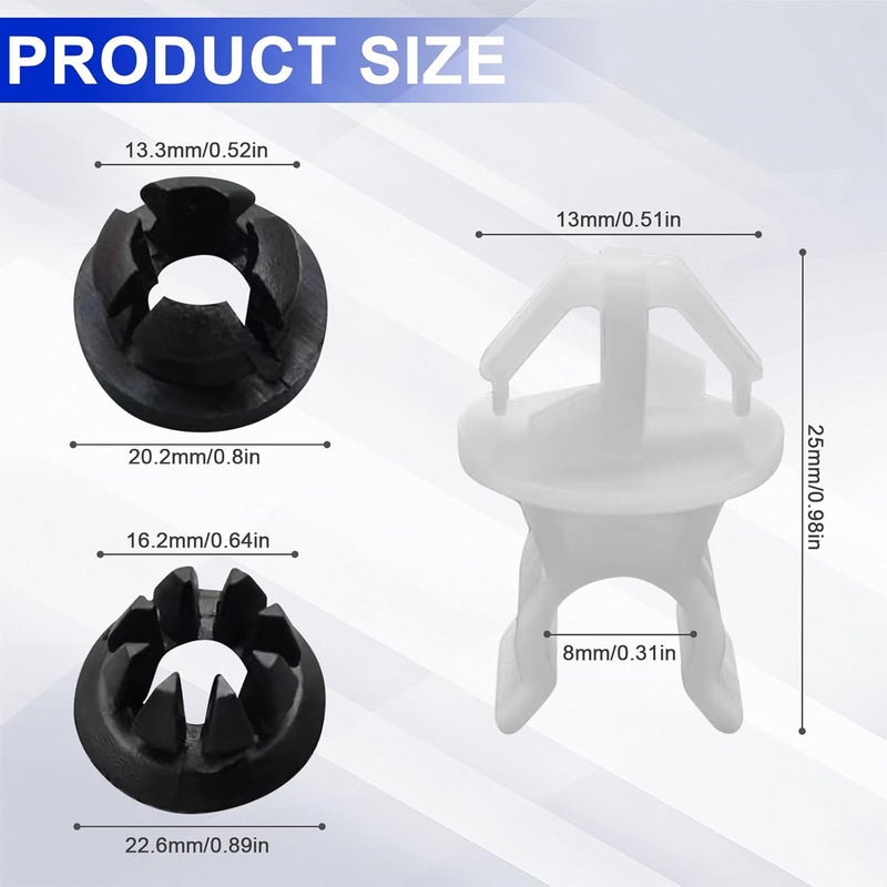 vvag 3PCS Hood Prop Rod Holder Clips,Car Hood Support Clip,Car Engine Hood Rod Grommet Clips Compatible with Honda Accord Odyssey Acura TSX,Replace #91503-SS0-003 - Image 2