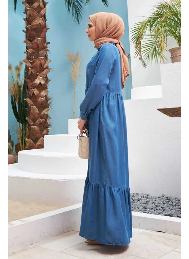 نيوايز 6593-TENSEL Dress Dark Blue