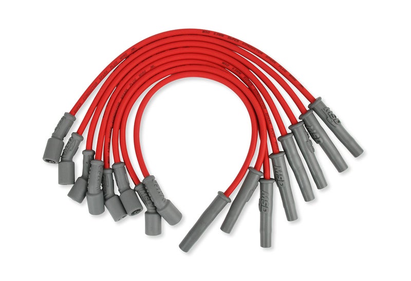 MSD 31639 Super Conductor Spark Plug Wire Set, Red - Image 5
