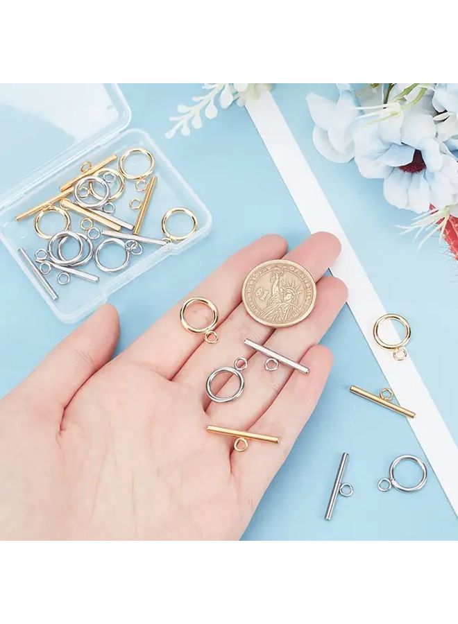 Jewelry Findings 4 Set DIY Bracelet Necklace Keychain Anklets Toggle Head OT Buckles Connecting Buckles Party Gifts Silver - Image 5