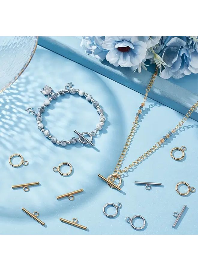 Jewelry Findings 4 Set DIY Bracelet Necklace Keychain Anklets Toggle Head OT Buckles Connecting Buckles Party Gifts Silver - Image 2